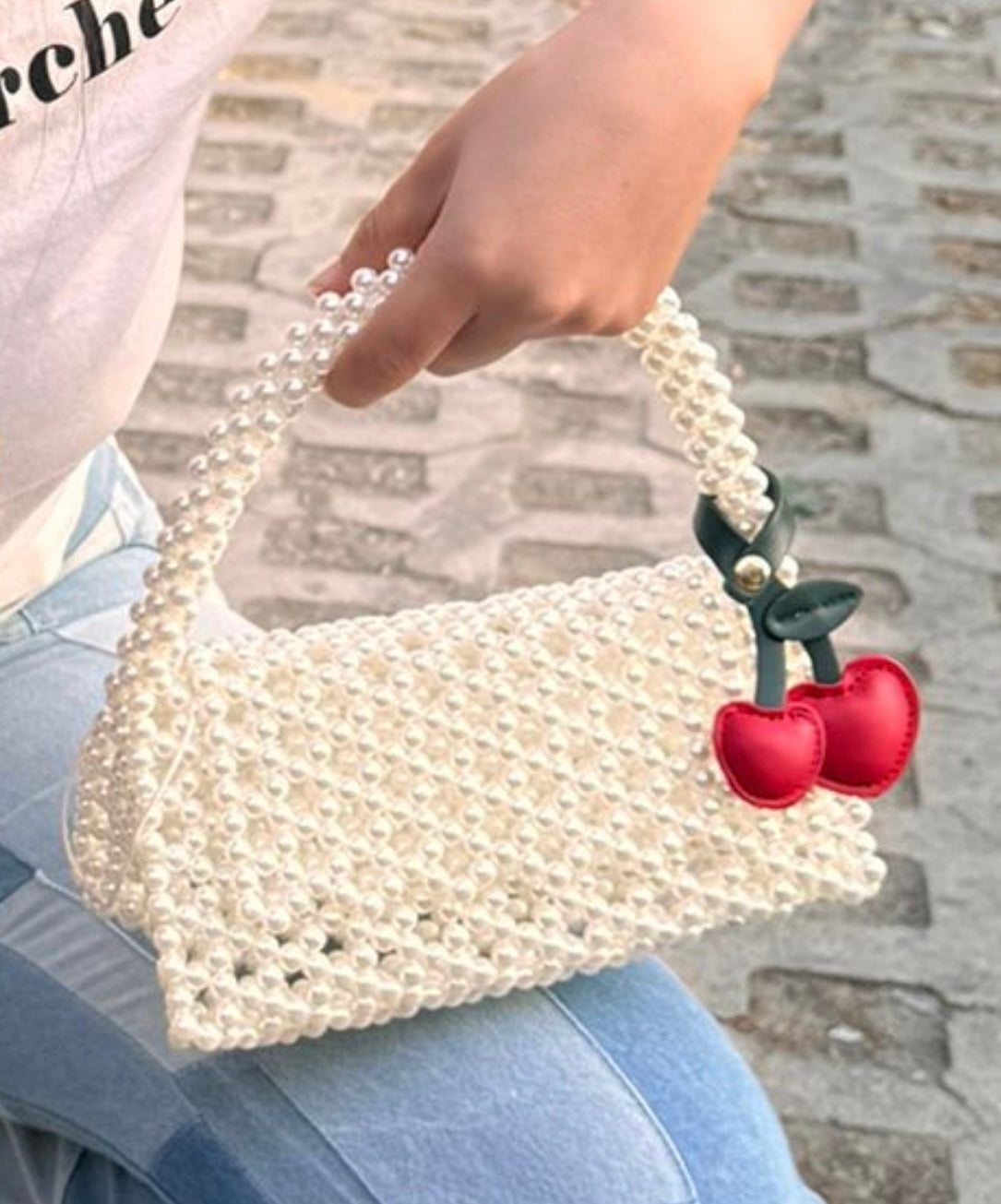 Fancy Pearl Hand Bag
