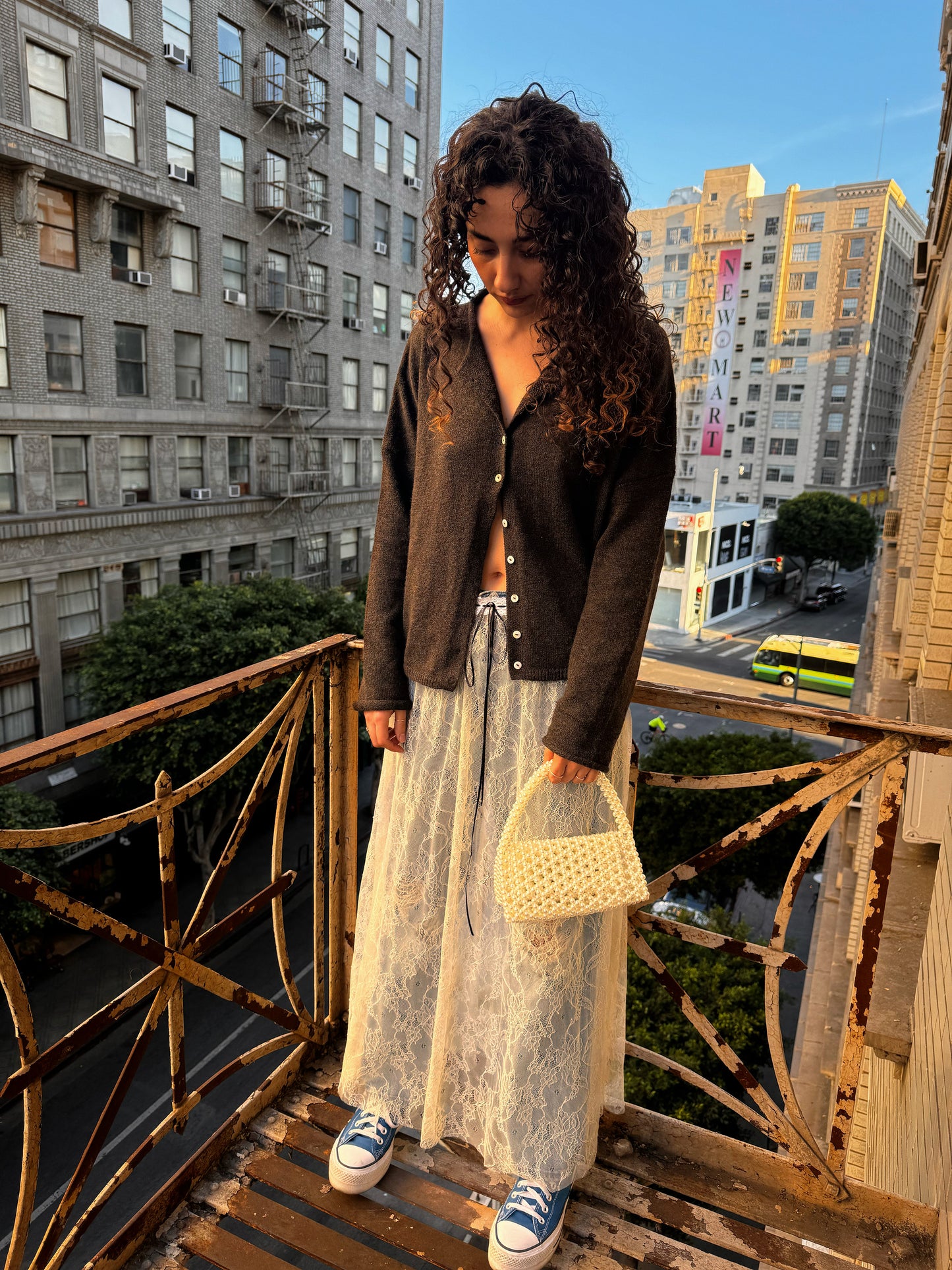Fancy Pearl Hand Bag