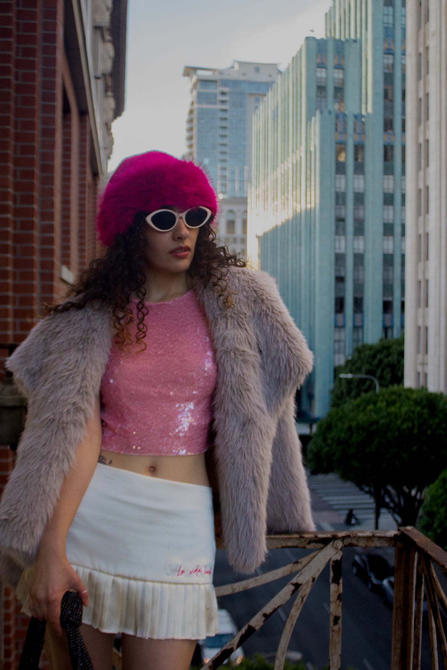 Embroidered mini butter silky skirt ✨